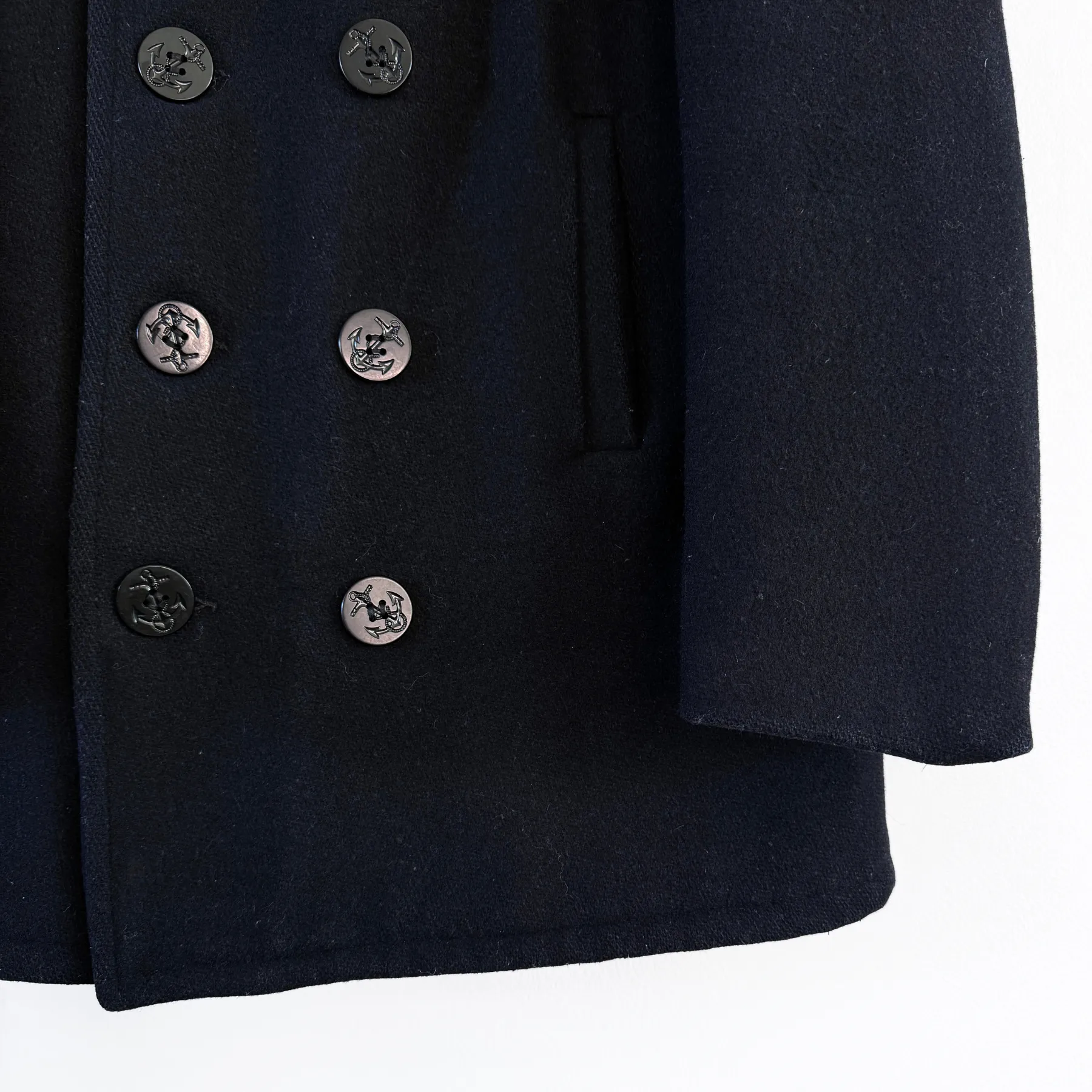 Vintage 1960s U.S. Navy Double Breasted Wool Peacoat